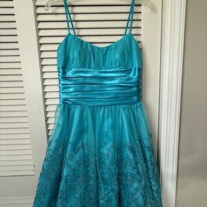 Spaghetti Stripes Prom Dress.